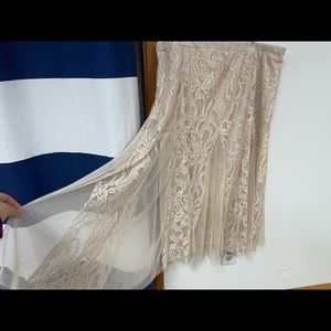 Lace/tulle formal maxi skirt (1X)